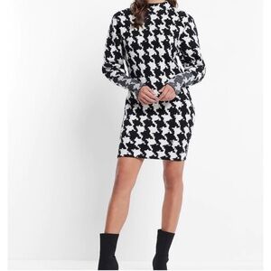 Express houndstooth sweater dress